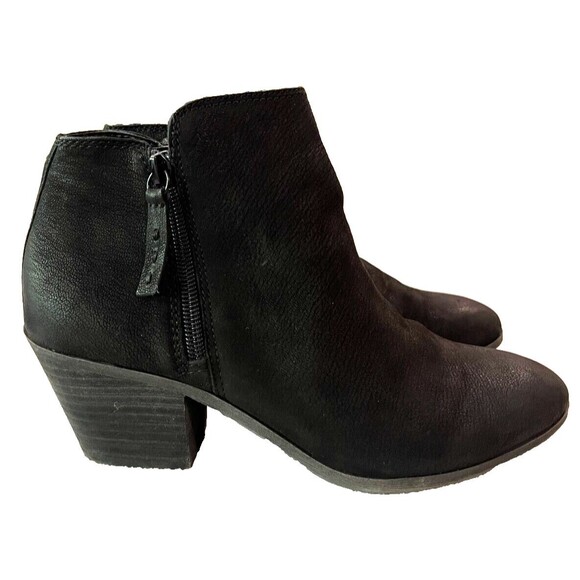 FRYE & Co. Womens Boots Size 7 M Black Nubuck Leather Zip Ankle Bootie Judith - Picture 1 of 15